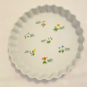 Anchor Ovenware Creative Cuisine 10" Quiche Pan Floret Pattern